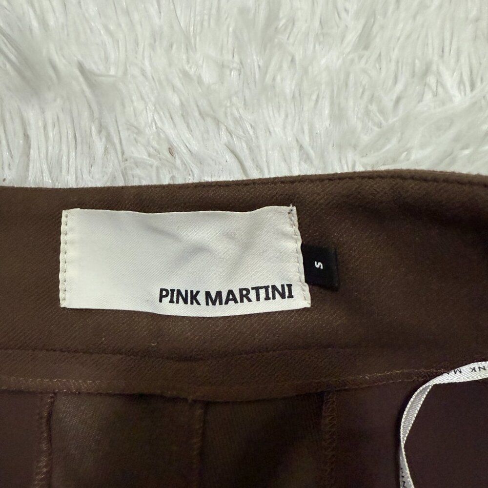 Pink Martini Nadia Wide Leg Cropped Suede Pants Brown Casual Womens Size Small - Picture 9 of 11